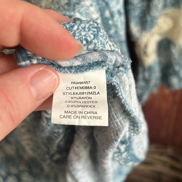 Blue Boho top - Picture 5 of 7